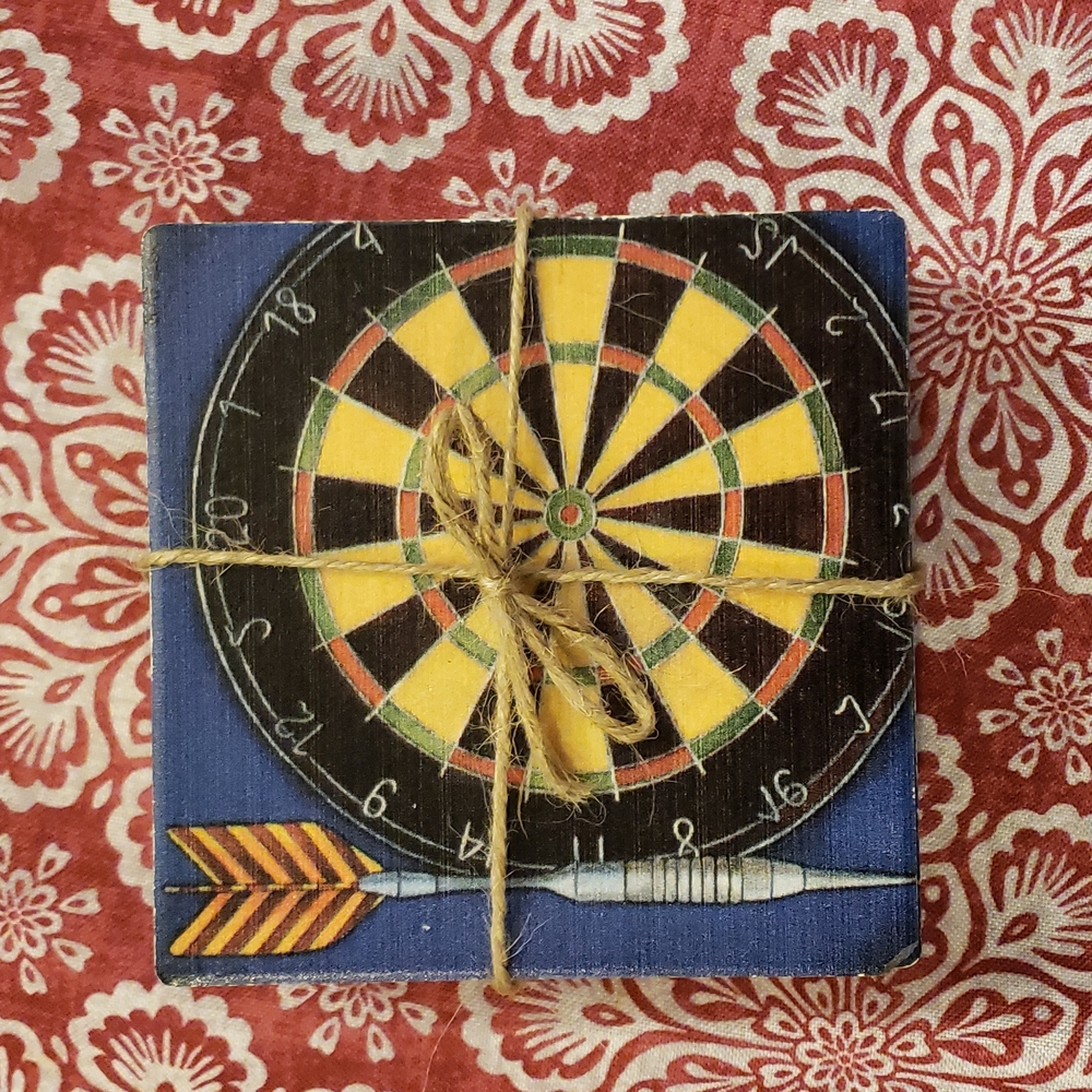 Dart board coasters man cave by, thirstystone